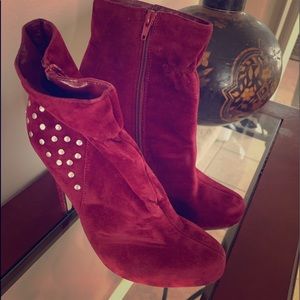 Fuchsia Suede Bootie